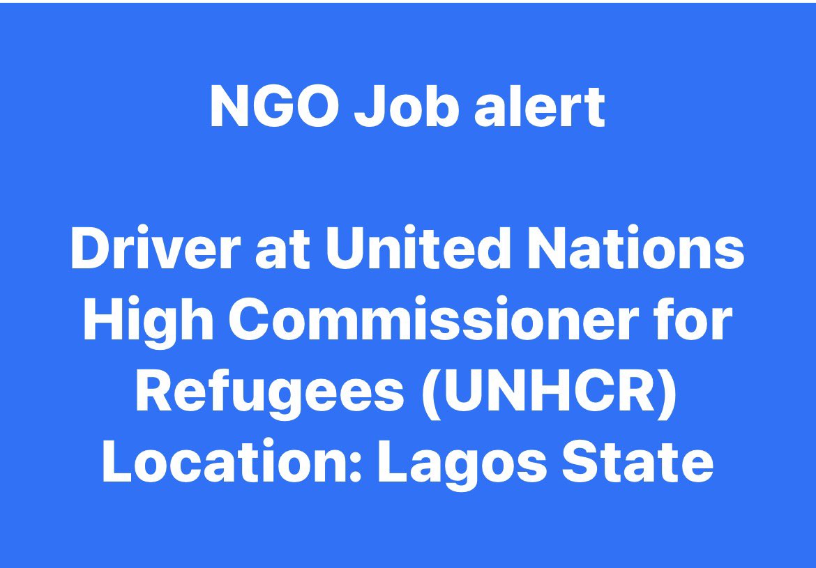 Apply here ⤵️

unhcr.wd3.myworkdayjobs.com/en-US/External…

Good Luck 🍀 
#musaabdullahimuhammed #jobs