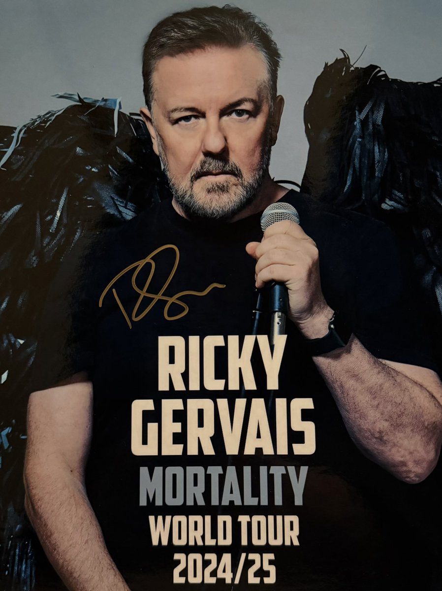 🎉 GIVEAWAY ALERT 🎉

Win an exclusive ‘Mortality’ poster signed by the legendary <a href="/rickygervais/">Ricky Gervais</a>. 

How to enter:

1️⃣ Follow me

2️⃣ Like &amp; repost this

Competition open worldwide. 

Ends Wednesday 4th February 6:00pm (GMT). 

Good luck.