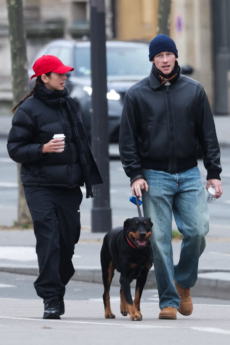 metgalacrave's tweet image. Dua Lipa and Callum Turner in Paris, France.