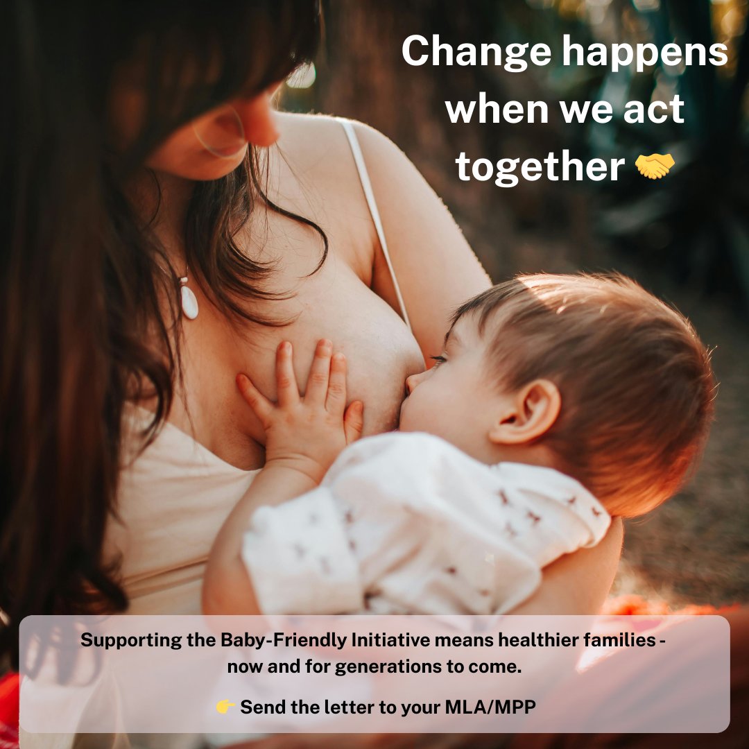 Advocacy works best when many voices speak together.
If you haven’t yet, download BCC’s MLA letter template and send yours today.
Your voice can help shape healthier futures - across generations.

Take action: breastfeedingcanada.ca/wp-content/upl…

#BabyFriendlyCanada #WriteYourMLA