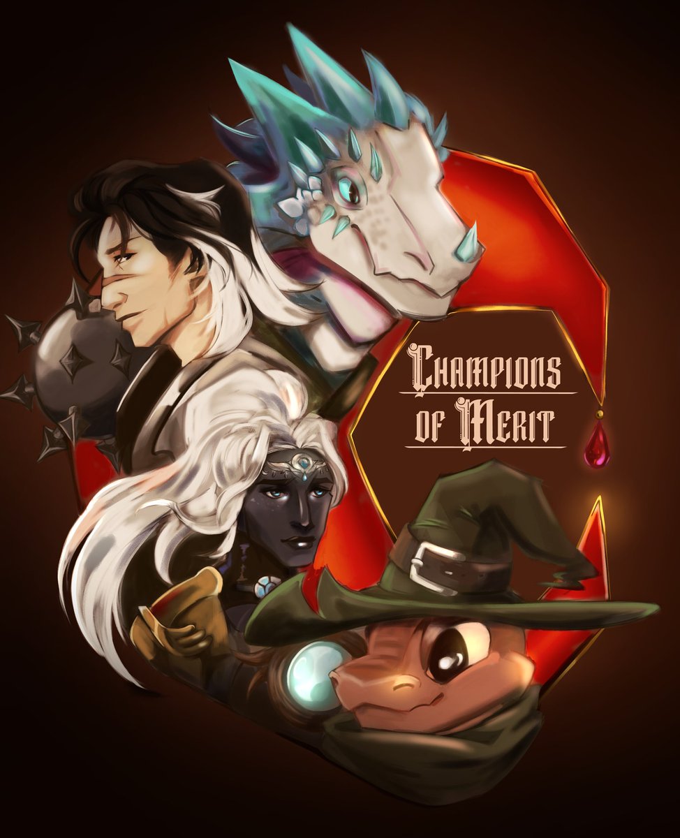 Champions of Merit 🔮- Recent DnD Poster Comm!

#dndart