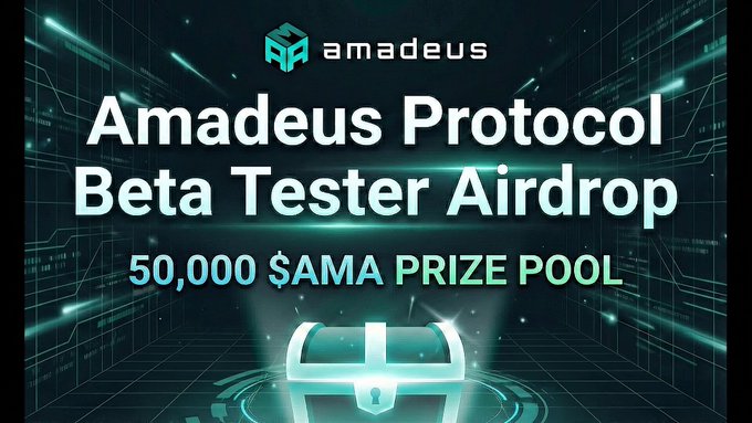 unknownWeb4's tweet photo. Get positioned on @amadeusprotocol's Beta Tester Airdrop! 

50,000 $AMA will be disturbed to those that participate more 🔥. 
 
Get more information here : https://t.co/LBFoUigYlE https://t.co/j54ONIR7q9