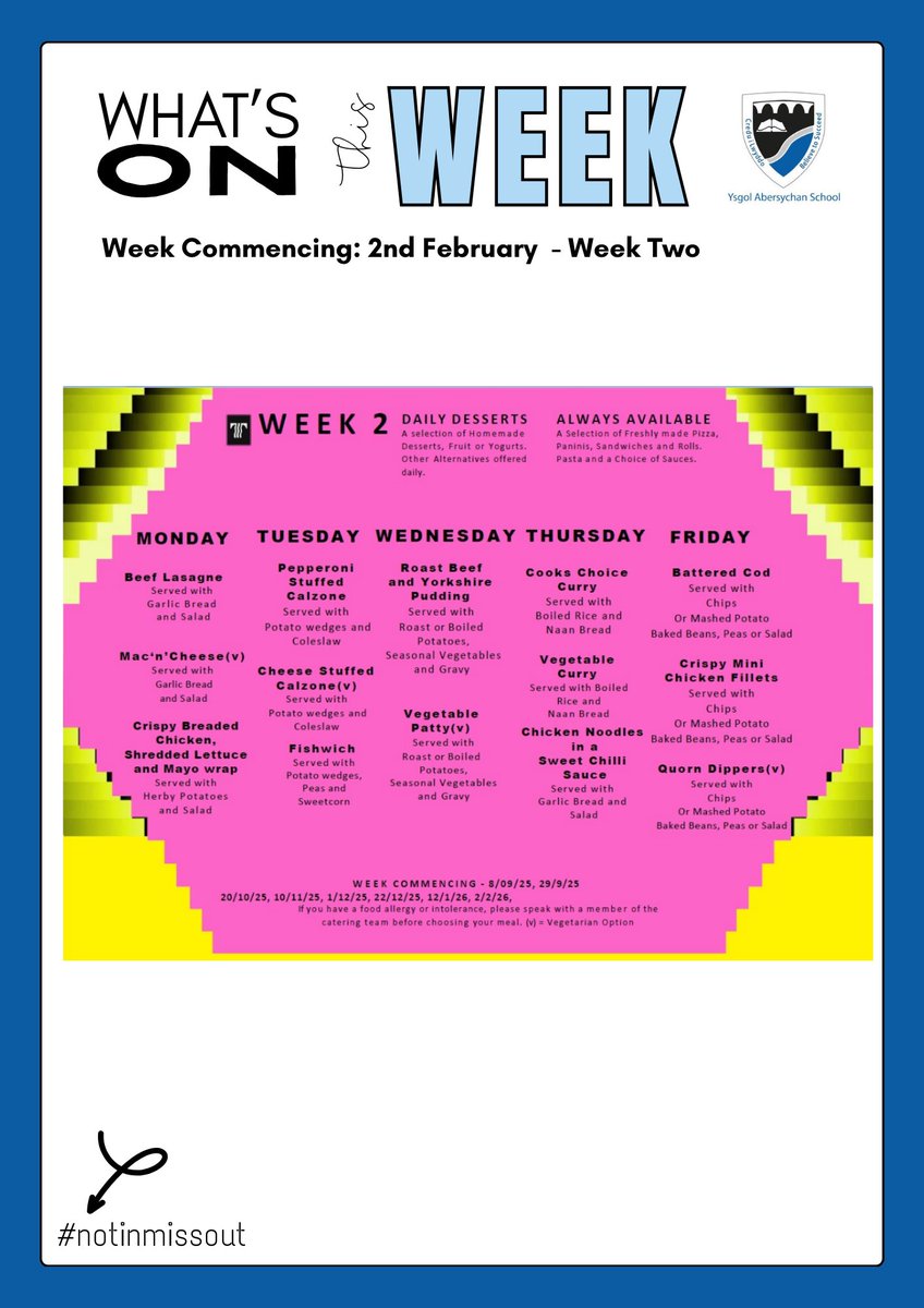 's tweet image. 🗓️ The week ahead 🗓️ 

@schoolnursingab are in tomorrow, please make sure your consent forms are returned 📨

#BelievetoSucceed #NotInMissOut #NIMO