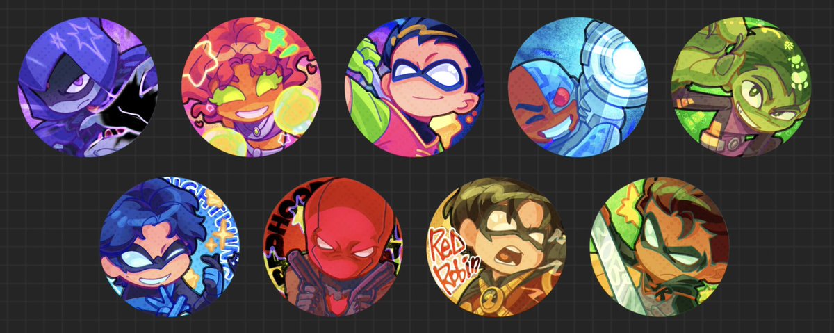 PinkieshyTastic's tweet image. DC minipins!! #teentitans #batfam