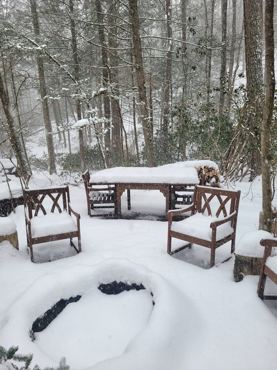 SwardJeff's tweet photo. I was looking forward to an outdoor fire  as the snow accumulated.  A friend advised that fire pits work much better when not buried under 2 feet of snow. https://t.co/55IcW6MP5J