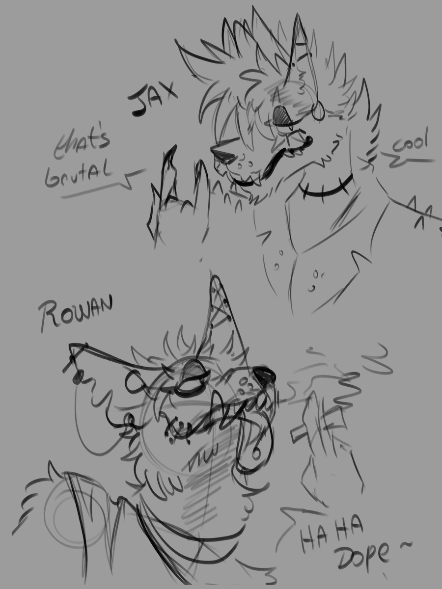 Onishibai's tweet photo. punkish gay werewolves i dreamt a while ago https://t.co/sC5Zr8FZnm