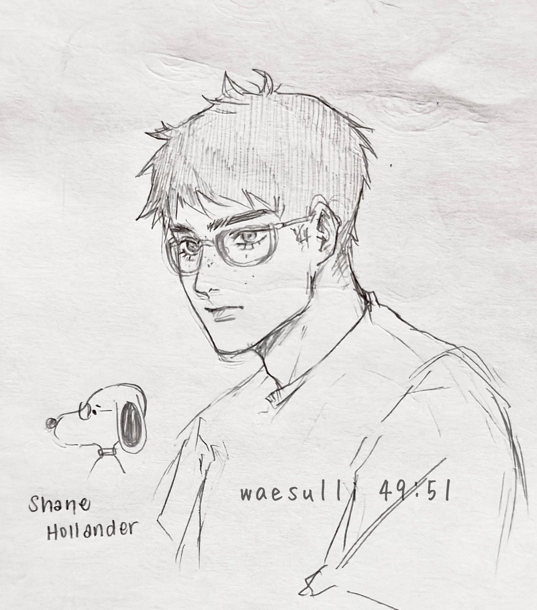 waesulli's tweet photo. glasses back on, hollander

also snoopy!shane

#ShaneHollander #HeatedRivalry #fanart https://t.co/z64wZBZww2