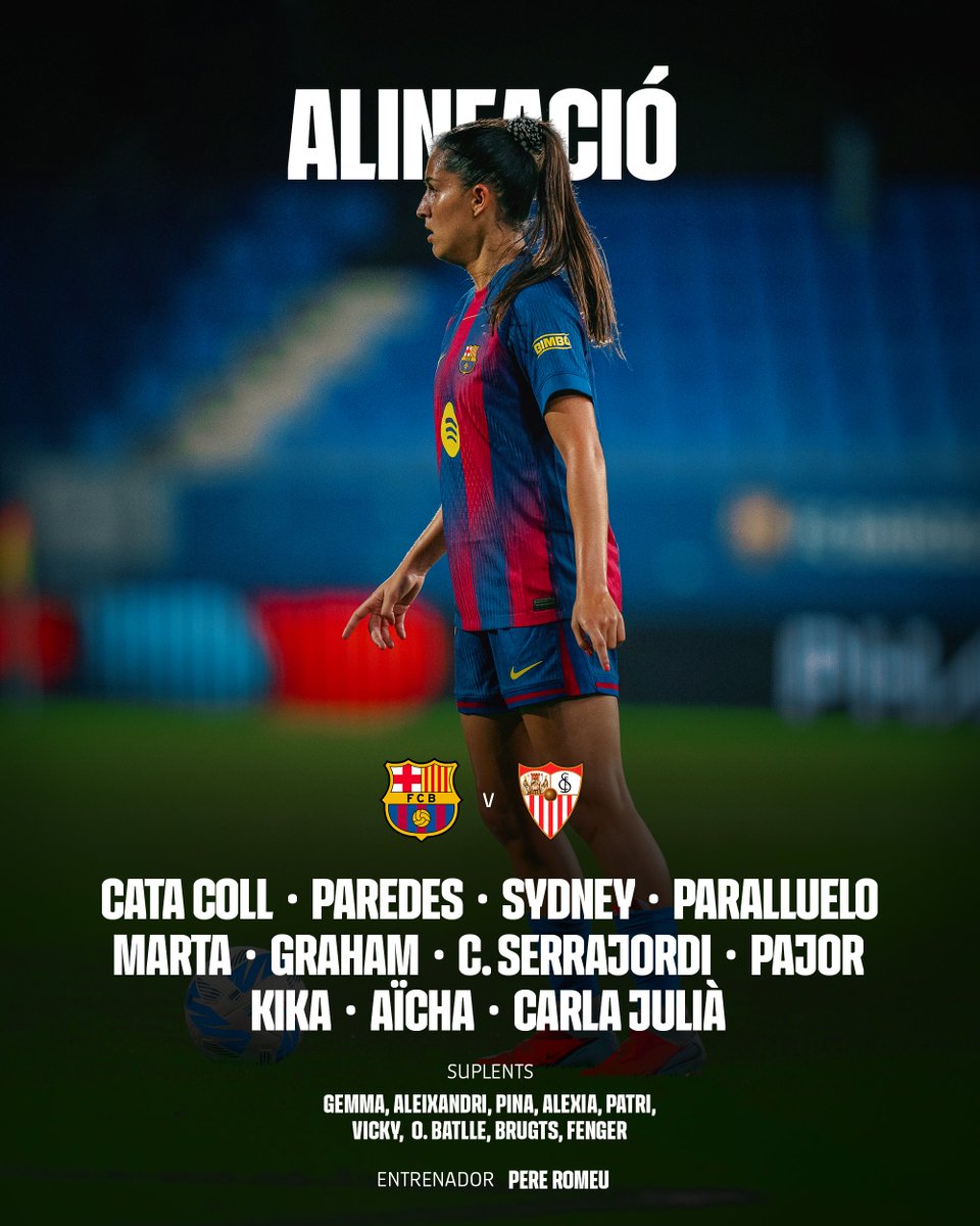 FCBfemeni's tweet photo. 🚨 BARÇA XI 🚨 https://t.co/7WgDD14Bba