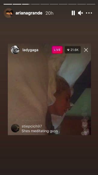 remember when rain on me won a grammy and ariana tagged lady gaga congratulating her but when gaga still didn't acknowledge their win ariana posted this on her instagram story??😭😭