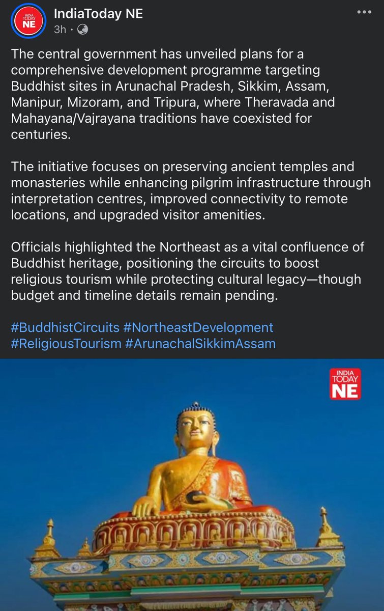 What Buddhist sites in Manipur are they referring to in Union Budget 2026–27? Or is this another fake project like the “5,000-year civilisation” myth? For years, Meiteis and their govt have ridden the Act East narrative, while Kukis, who actually border ASEAN, are sidelined.