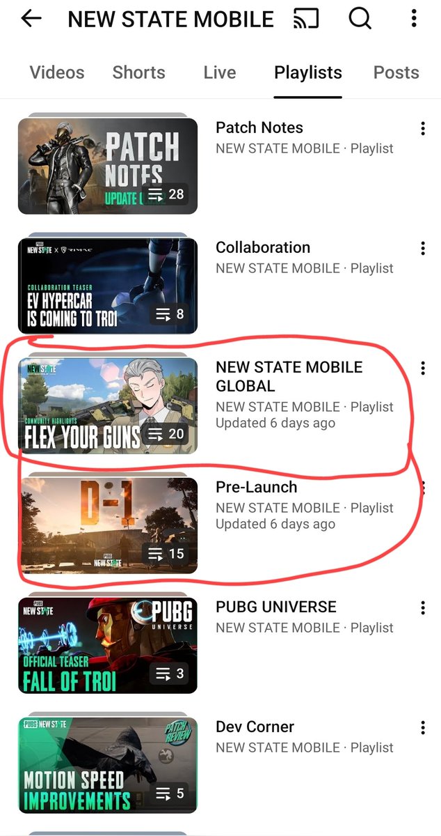 #newstatemobile 
After 1 and half years they update official channel playlist what this means something coming ? 😄