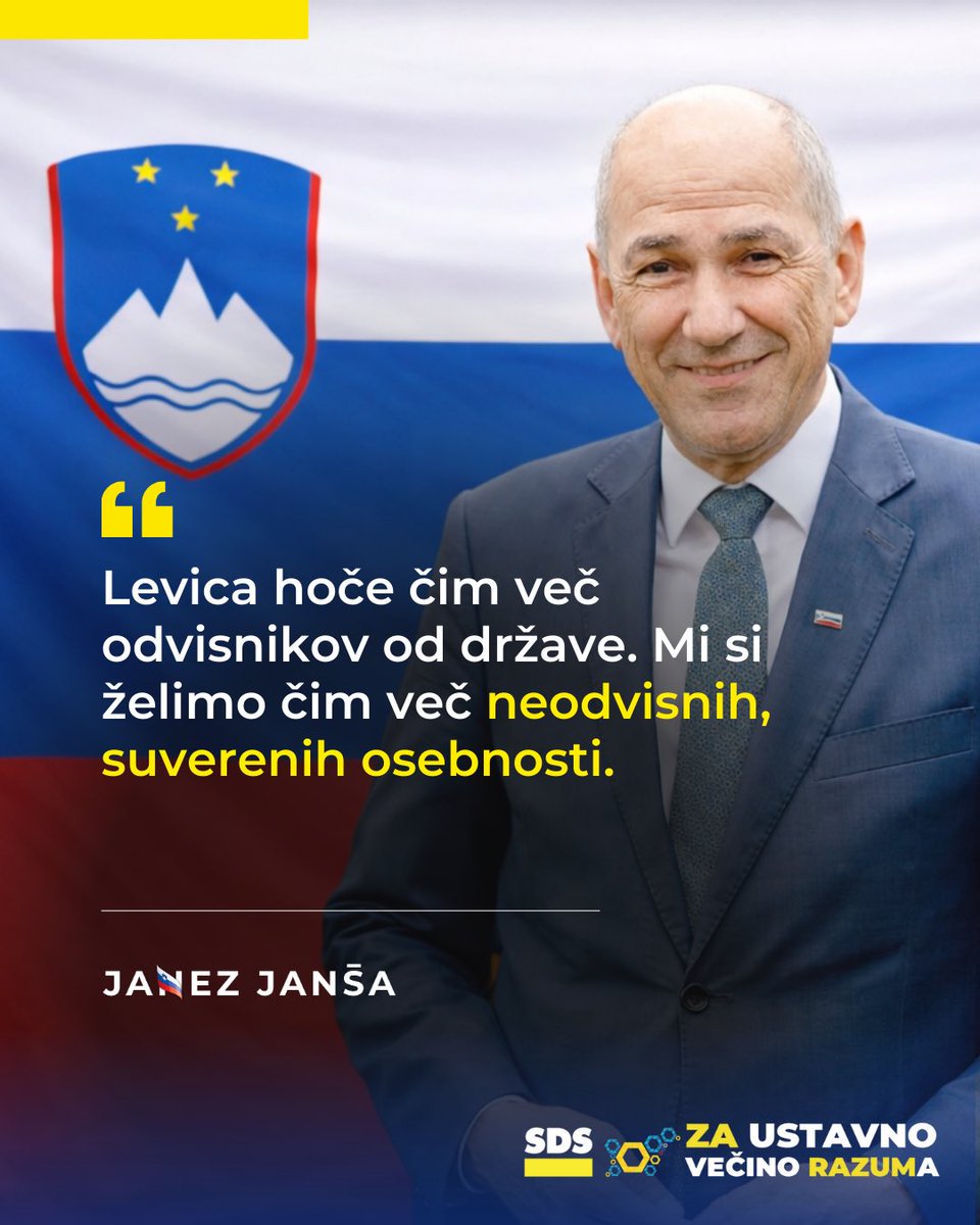 “Levica hoče čim več odvisnikov od države. Mi si želimo čim več neodvisnih, suverenih osebnosti.“

Vabljeni k branju celotnega intervjuja v zadnji številki revije Demokracija: demokracija.si/fokus/v-novi-d…