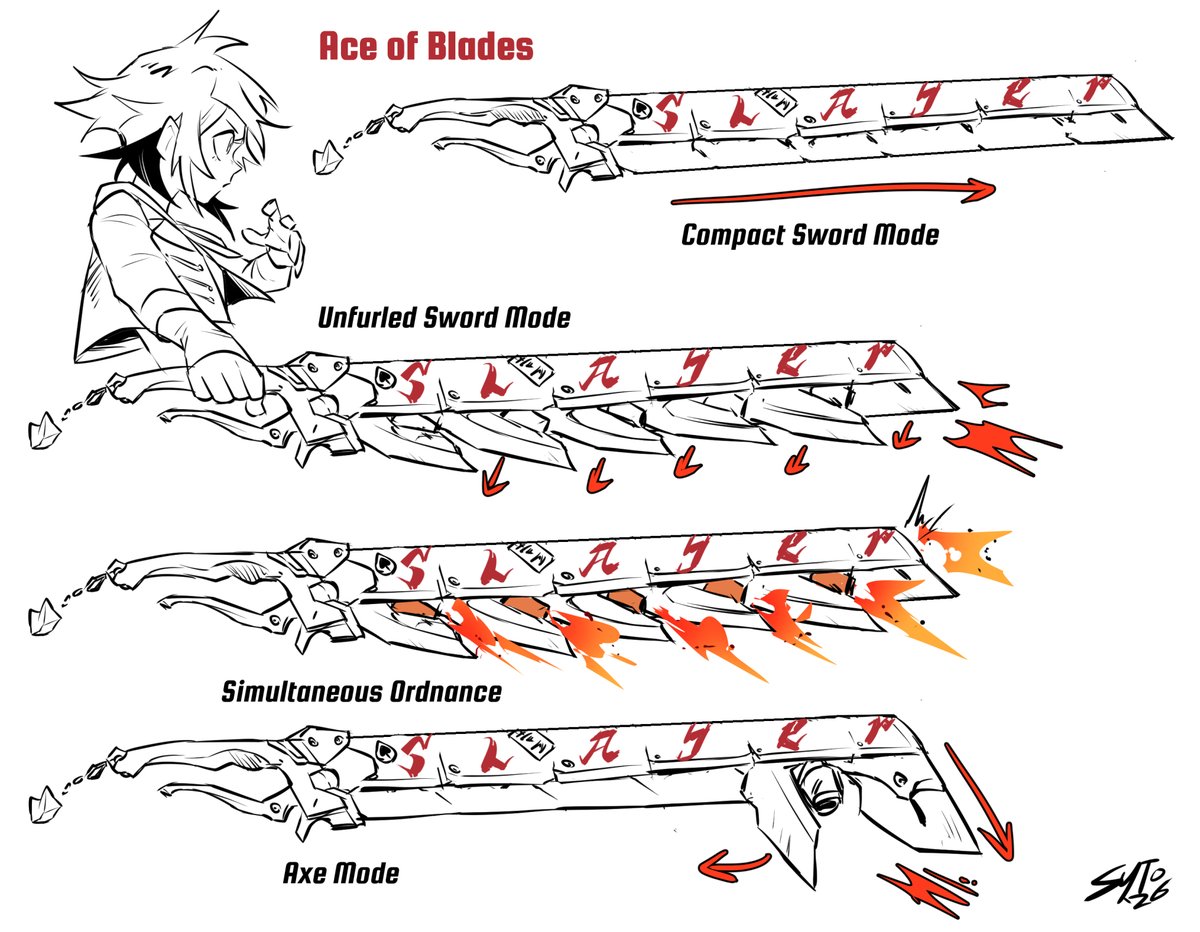 sytokun's tweet image. We Are The Hunt - Gale weapon concept