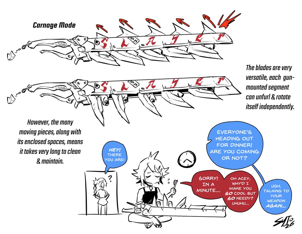 sytokun's tweet image. We Are The Hunt - Gale weapon concept