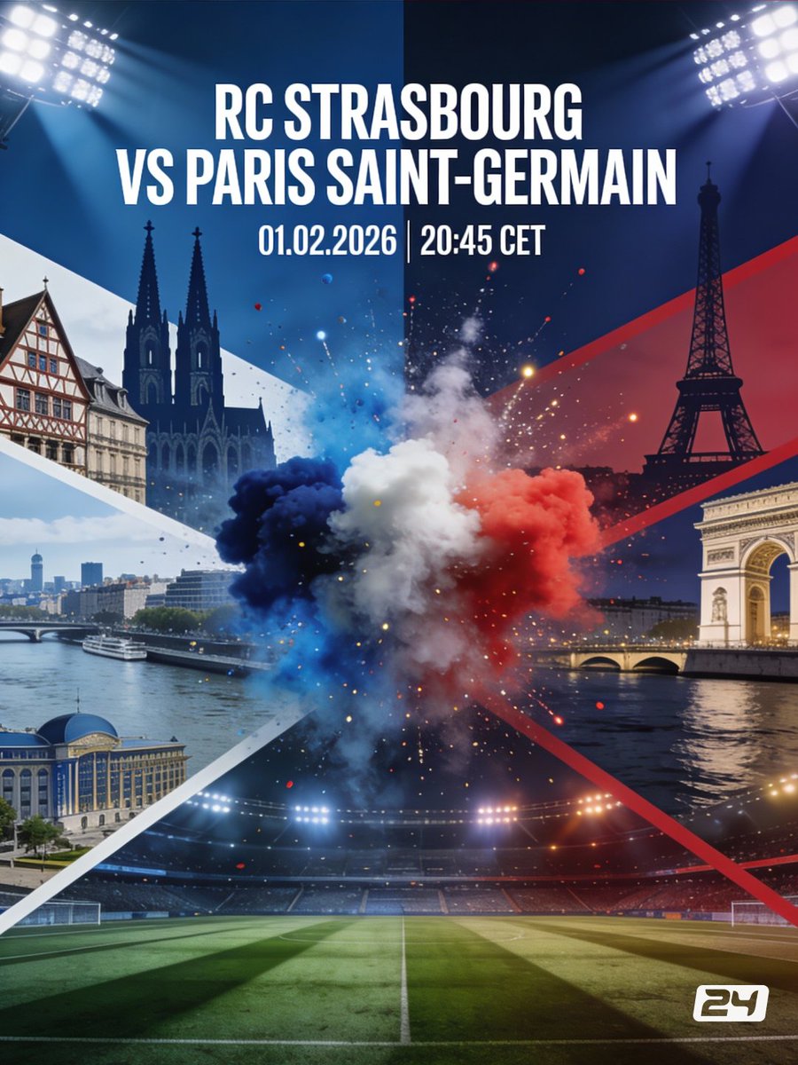 Futbol24com's tweet image. Strasbourg flying under O'Neil: Thrashed Lille 4-1 last time
Won 3 of last 4 matches - only 2 goals conceded
PSG on 5-game Ligue 1 winning streak - 22 goals scored
Last meeting: Thrilling 3-3 draw earlier this season

Can Racing pull off another upset? 🔥
#Ligue1 #Strasbourg #PSG