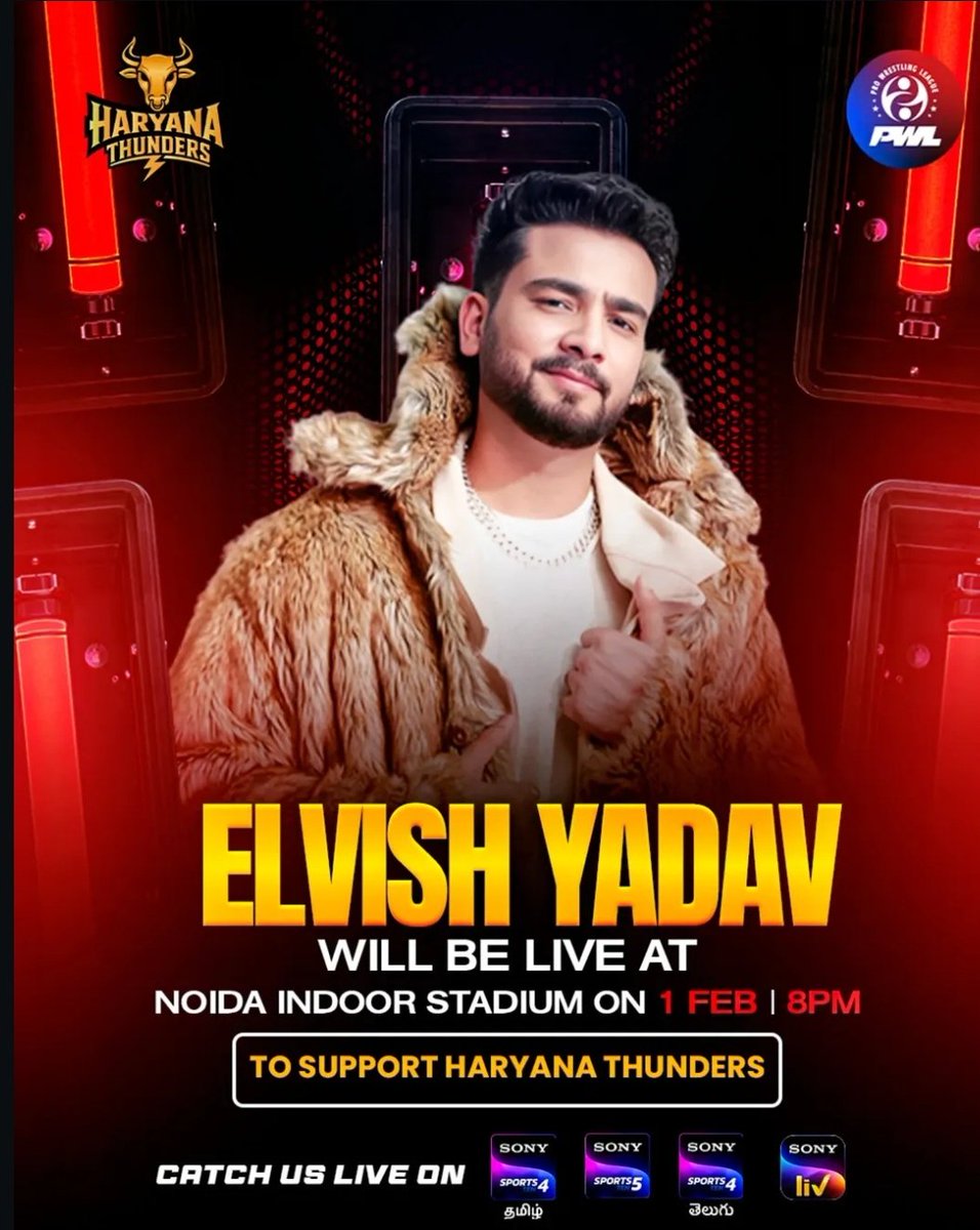 BableshParale's tweet photo. Tonight is going to be ELECTRIC ⚡
Cricket meets culture, stardom meets swag 😎
Shreyas Iyer x Elvish Yadav
📍 Noida Indoor Stadium
⏰ 7:30 PM Today

Who’s ready? 👀💥
#ElvishYadav #ShreyasIyer #NoidaIndoorStadium #PowerNight #ElvishYadav https://t.co/dqx9fbqdWZ