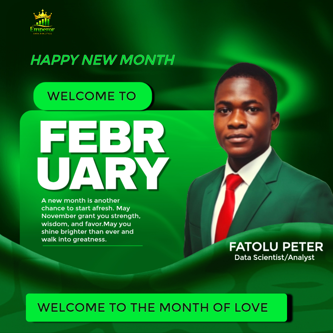 PeterFatd1's tweet photo. Welcome to the Month of Love ❤️
I pray this month brings you:
✅ That job
✅ That congratulation
✅ That breakthrough
✅ That good news
No more delays. Only wins.
Happy New Month ✨
#HappyNewMonth #MonthOfLove #GoodNews #CongratulationsInAdvance https://t.co/F8gb1by3yf