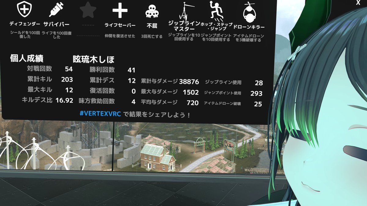 Mabu_VRC's tweet photo. 個人成績はこんな感じです
＃VERTEXVRC https://t.co/v15b2LNo7h