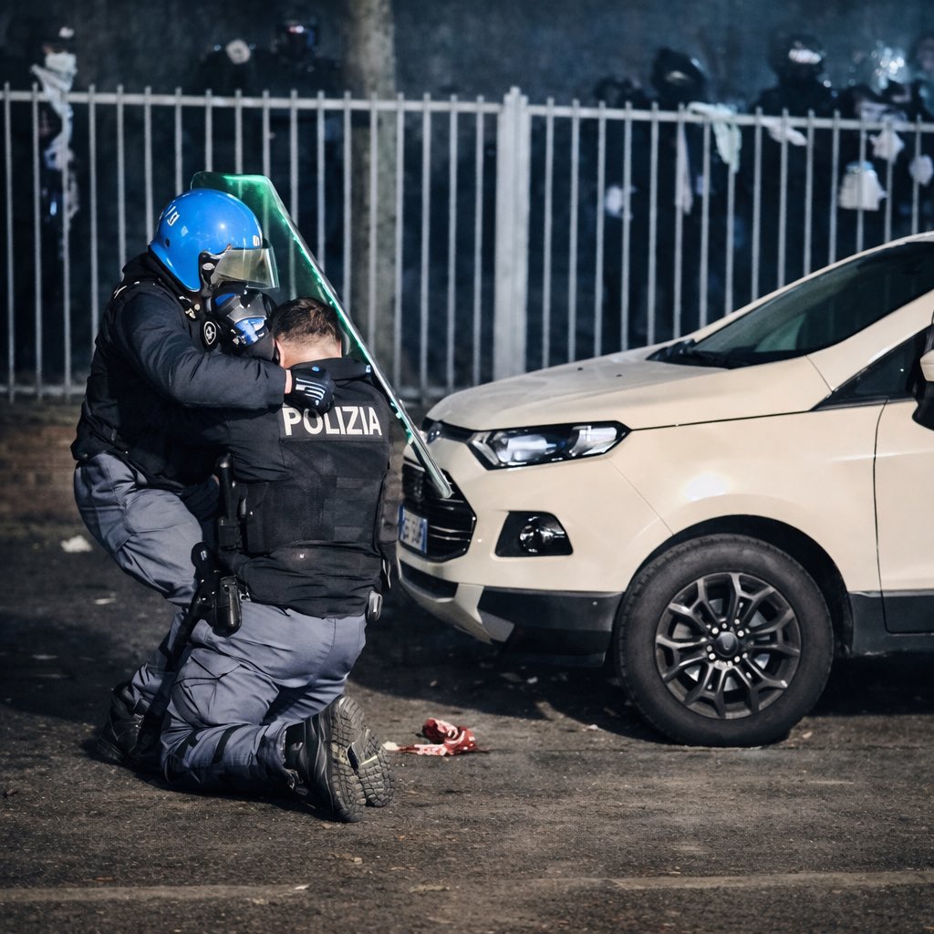 Quanto accaduto ieri sera a Torino è inaccettabile. Non è protesta, è violenza criminale. Un agente di 29 anni pestato a terra al corteo Askatasuna: un’offesa allo Stato. Solidarietà alle Forze dell’Ordine. Chi colpisce va fermato e punito. 🇮🇹