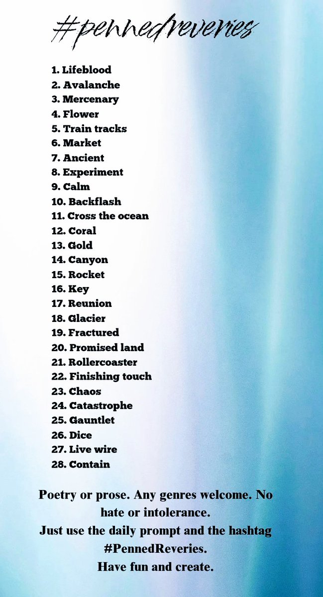 DavidMiddleham's tweet image. If anyone would like to take part here are the February #pennedreveries WRITING PROMPTS...

#writingprompt
#WritingCommunity