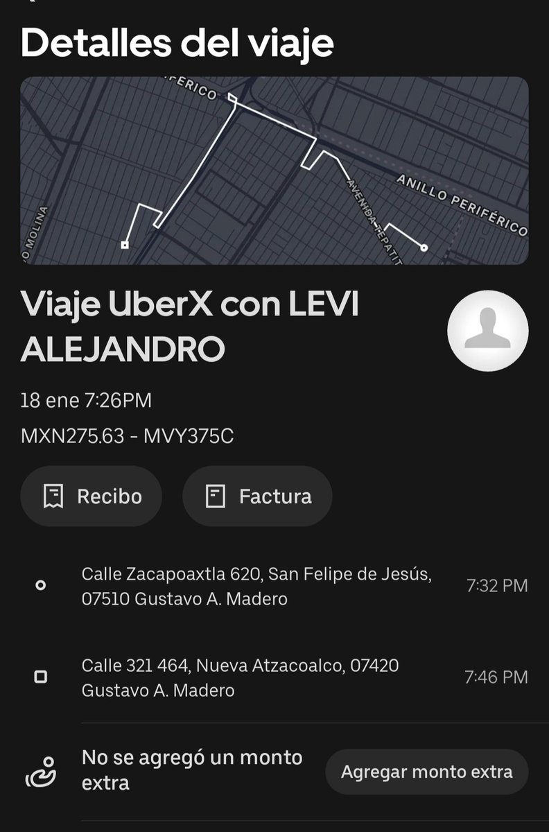 pumattk's tweet photo. @Uber_MEX ¿Es en serio que un viaje sin tráfico y en domingo que normalmente me cobras $60 lo hayas reajustado a $275 y todavía dices que todo está correcto? Esto es un abuso. https://t.co/fuAs73rDan
