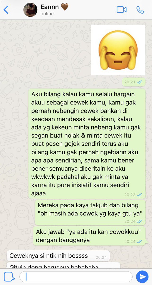 begini obrolan pasangan yang hampir mau setahun itu #eanuri