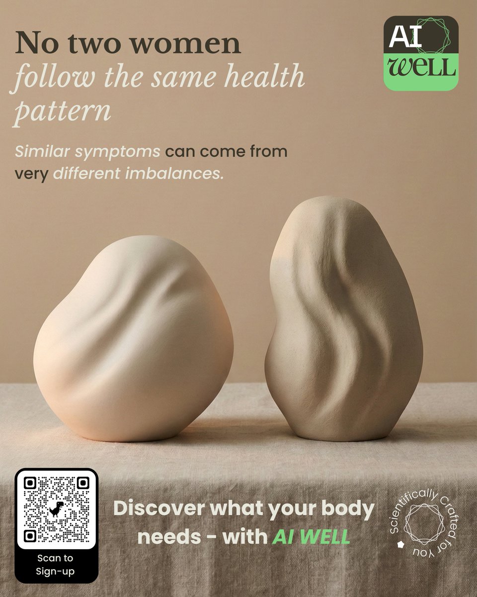 Ayur_AI's tweet photo. No two women follow the same health pattern.

Similar symptoms can come from very different imbalances.

AI WELL focuses on understanding the root cause, not just managing symptoms.

Know more @ https://t.co/pX1YfDY4p1 

#womenshealth #personalisedcare #aiwell #rootcauseapproach #holistichealth