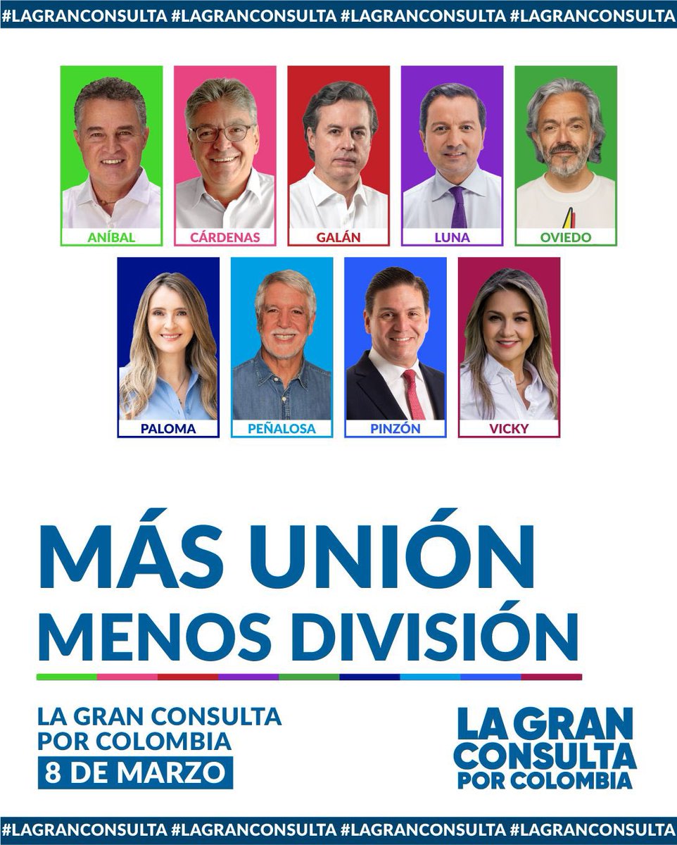#GranConsultaMarzo8 | Aquí no fomentamos la división sino la unión de todos alrededor de una misma causa: Colombia. Es defendiendo la constitución y no ignorándola como recuperaremos el rumbo. 
#OrdenFirmezaYCorazón