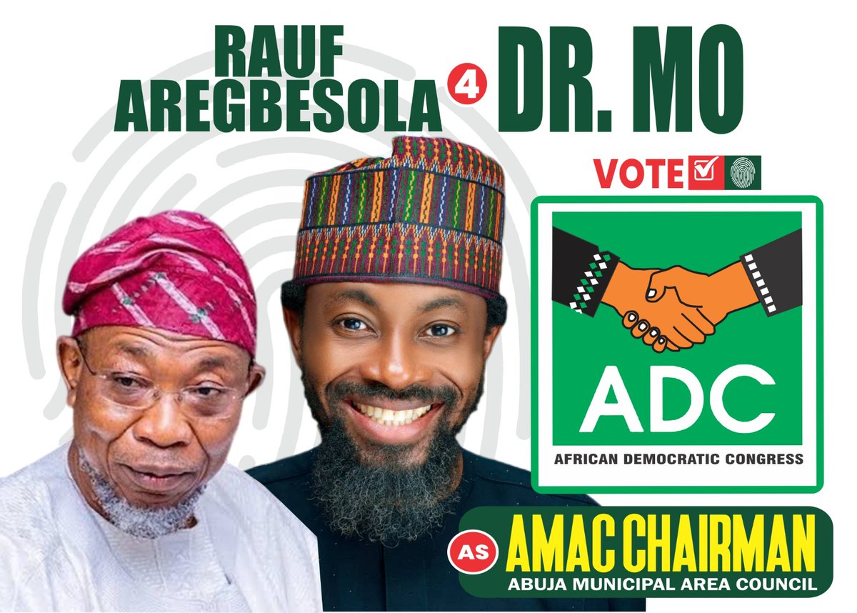 Drmopaul's tweet image. VOTE ADC... VOTE DR MO 

–Moses Paul, PhD (DrMo)
Chairmanship Candidate, African Democratic Congress (ADC)
Abuja Municipal Area Council (AMAC) February 21st, 2026