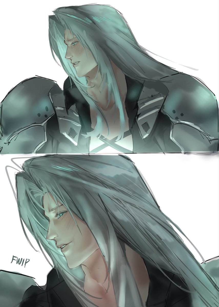 la_labella16's tweet photo. Did someone slap him!?    #FF7 #Sephiroth https://t.co/jBYoYl14bw