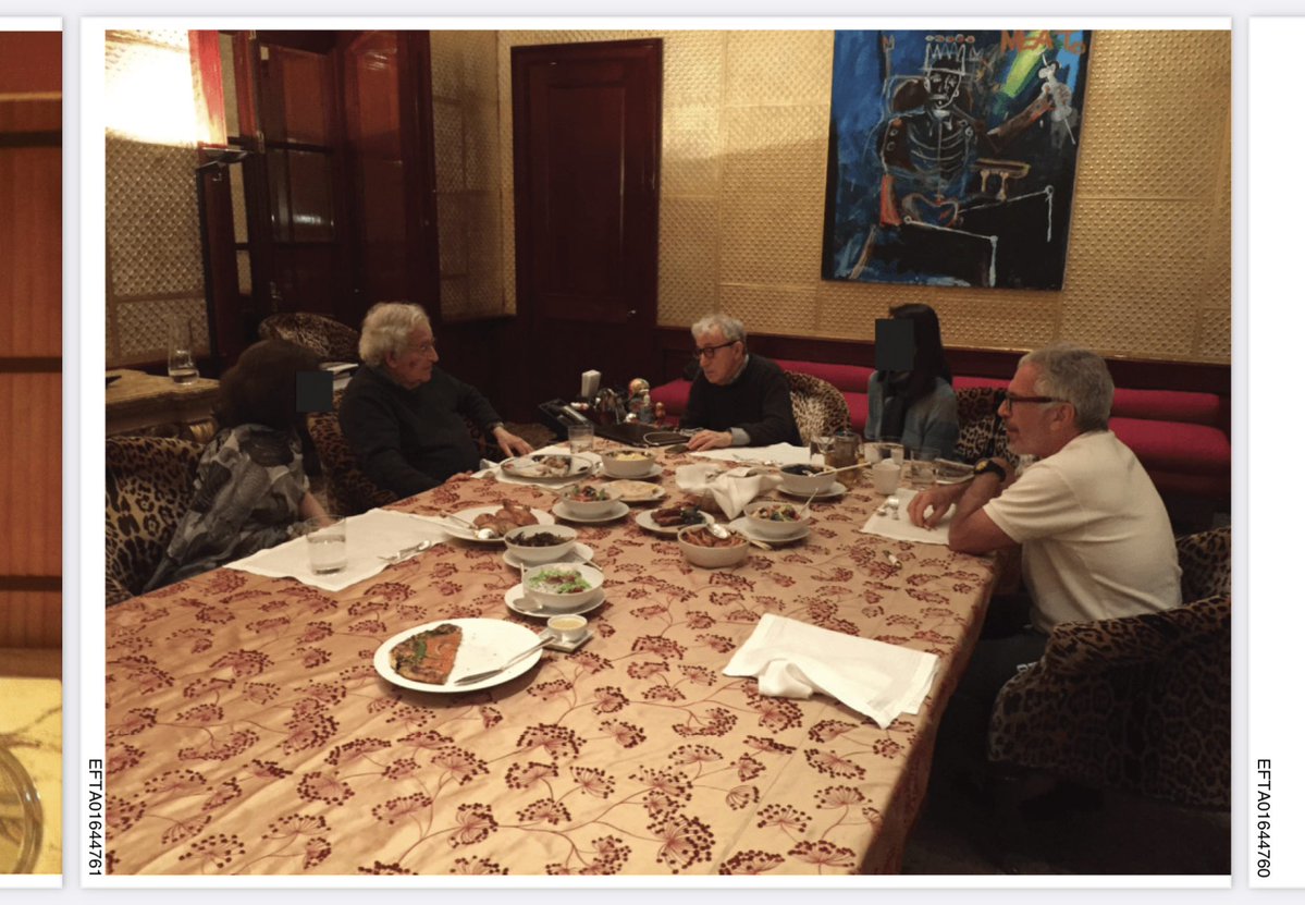 OTregub's tweet image. Do you know what Noam Chomsky and Woody Allen share in common, aside from this newly released photo of them sharing a table with Epstein? Both have acted as Russia apologists, justifying or downplaying the invasion of Ukraine.