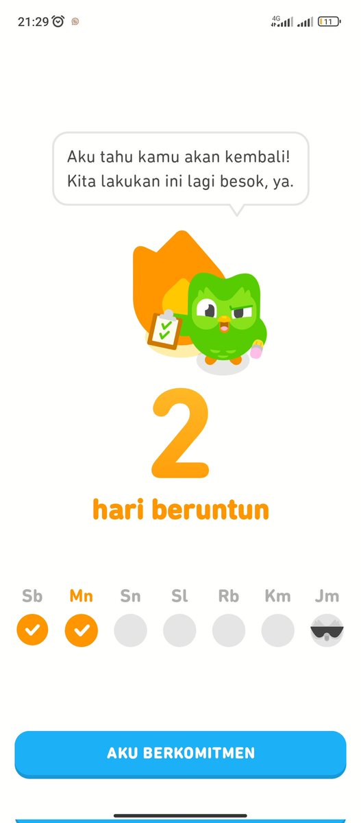 Dari dulu pengen nyoba make <a href="/Duolingo_IDN/">Duolingo Indonesia</a>   tapi gapernah bener2 di download. Gegara brandingan u yg kocak dan asik w jadi beneran download dan mulai streak an nih angzai