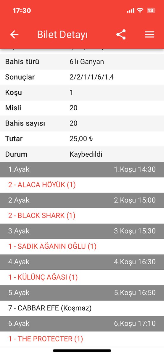 Böyle bişey varmı yahu yarış başlıcaları at çıkarıyorlar olan bize oluyor TJK ne olacak şimdi
