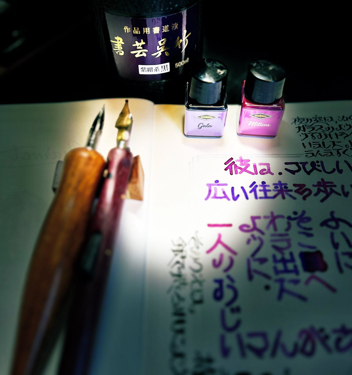 asahinaitsuku's tweet photo. #朝活書写 #朝活書写_2305 #山本紙業 #立川ピン製作所 #DIAMINE #呉竹 #BRAUSE #Gペン #つけペン #手書き #インク沼 #小川未明 

稲川淳二書体が祖。
そして、わたくし流へ。

Mitters
Gala
書芸呉竹 https://t.co/qxn8i9h47z