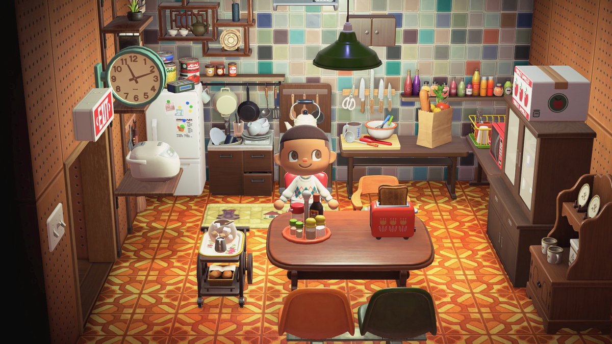 キッチンも作った。あいかわらずごちゃごちゃしてる家が好き
#あつ森