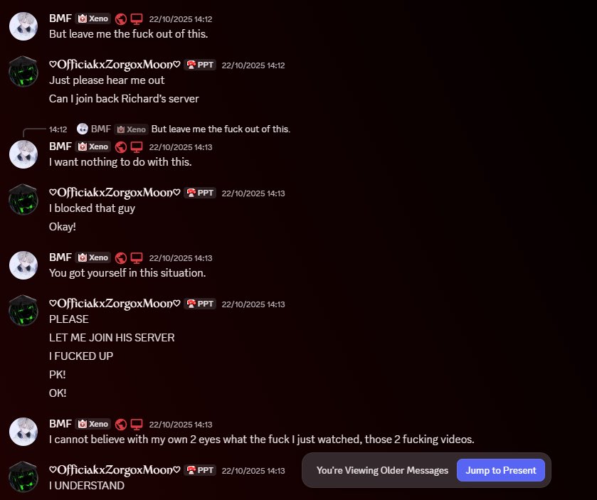 <a href="/discord/">Discord</a> so about a week ago this person named moonplayz0 who I used to be friends with was exposed for being a predator she is dating someone who is 13 and she is 20 and she confirmed it is true here is poof.