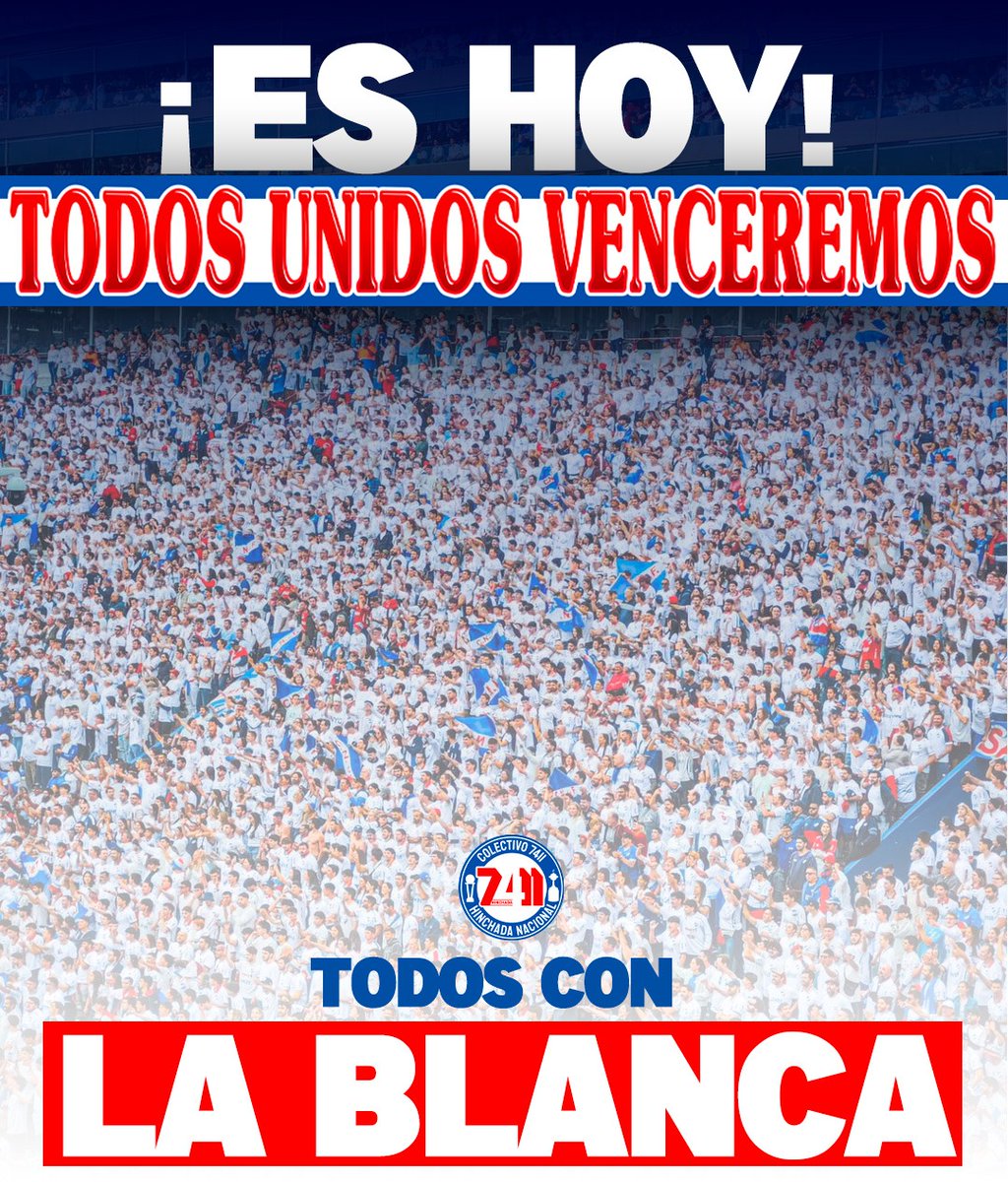 ¡ES HOY! 10 DE LA MAÑANA NACIONAL NACIONAL.

SI VAS AL ESTADIO LLEVA LA BLANCA!
La #FiestaEnTresColores la hacemos todos!