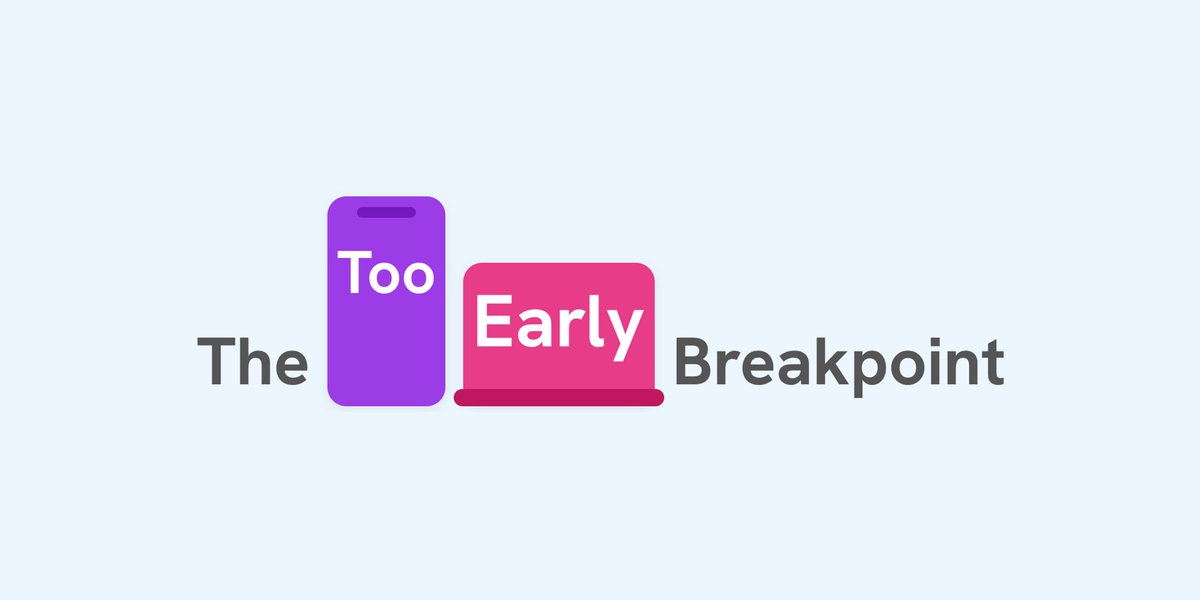 ✍️ I wrote a short opinion piece about a pattern I keep seeing lately: switching to the smallest responsive layout too early.

I call it The Too-Early Breakpoint.

🔗 ishadeed.com/article/too-ea…