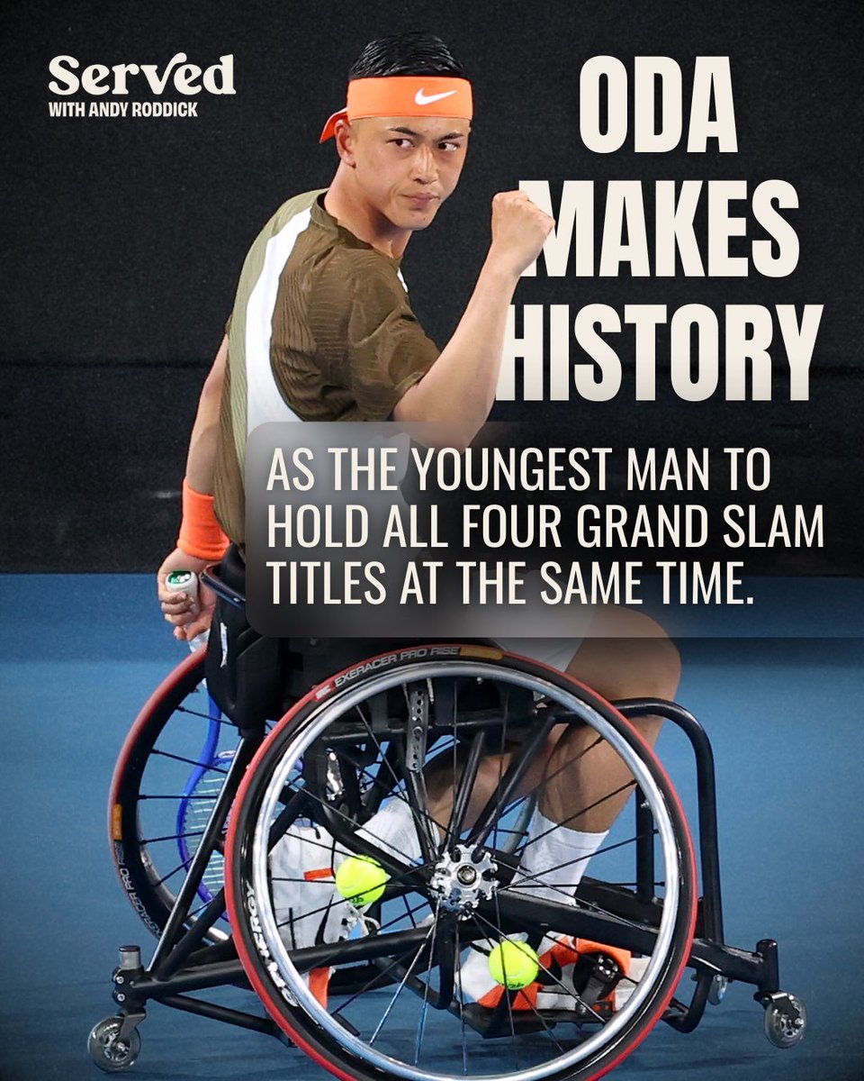 Archaicmind3000's tweet photo. Alcaraz is not the youngest male player ever to complete a career Grand Slam

Tokito Oda is

Don't discriminate against people in wheelchairs! https://t.co/H5BXKAQmwu