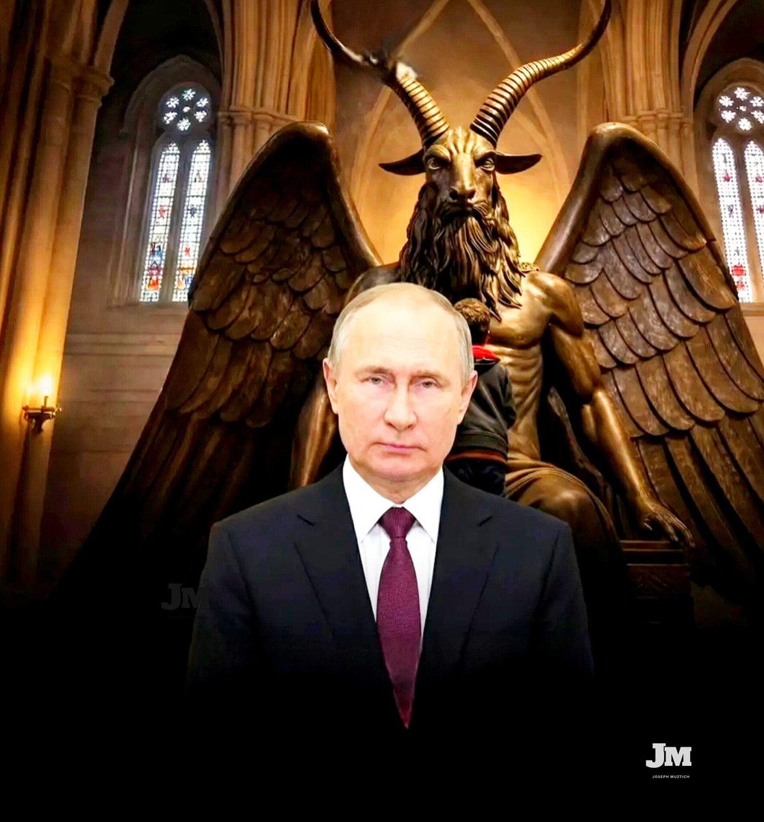JMNewsNetwork_'s tweet photo. BREAKING: 

President Putin doubles down on fighting Satanism and sorcery and says they’re threat to humanity. https://t.co/qSfiy0GwbO