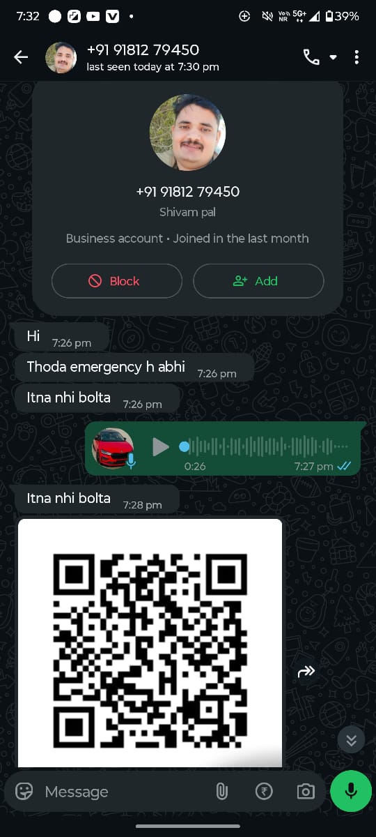 Someone is using my photo and name to send messages to people and asking for money.
<a href="/CybercrimeSp/">SP CyberCrime UP</a>