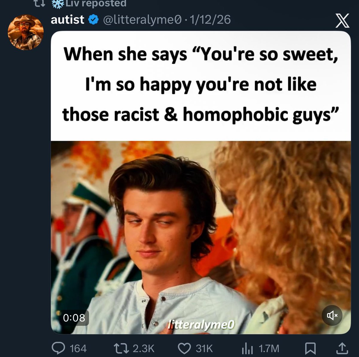 drixxus's tweet photo. Don’t mind her. She is just starting her racist grift persona. As long as it’s edgy and gets her reactions and attention https://t.co/1TPvIQReRC