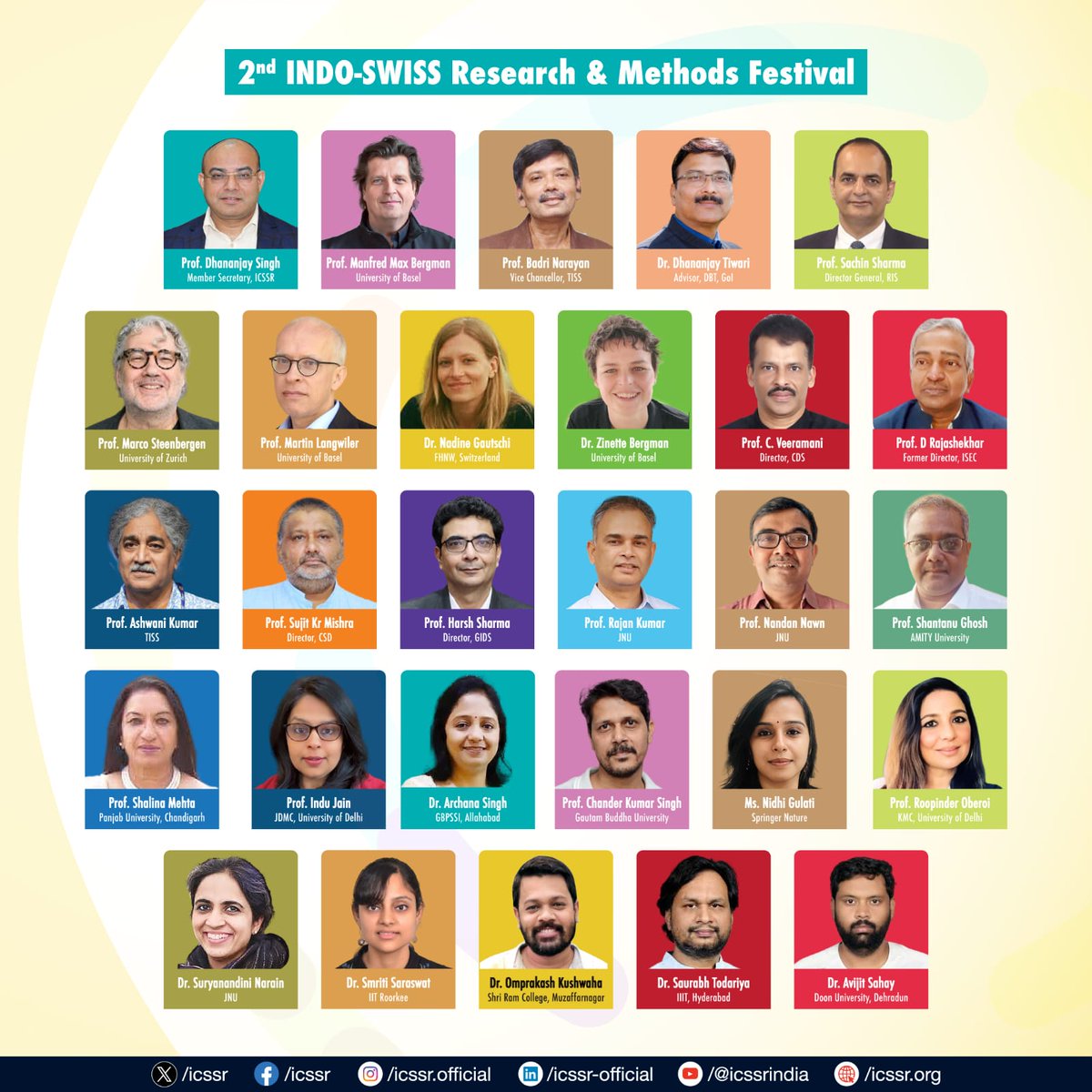 2nd Indo-Swiss Research &amp; Methods Festival,  2-7 February 2026 at ICSSR. 

This festival is a collaborative effort to bring together scholars from different disciplines so they can move from shared research challenges to hands-on training and potential research solutions.

It
