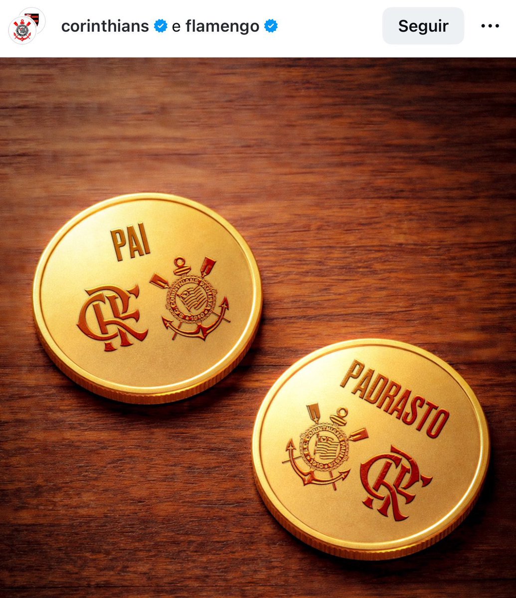 Parabéns LEILA PEREIRA e ABEL FERREIRA, é isso que vocês fazem a nossa torcida passar

Corinthians e Flamengo se uniram no Instagram pra MIJAR NA CARA de Palmeiras e Vasco

Não tem nada pior do que ser humilhado ao lado do Vasco, to me sentindo um pedaço de bosta