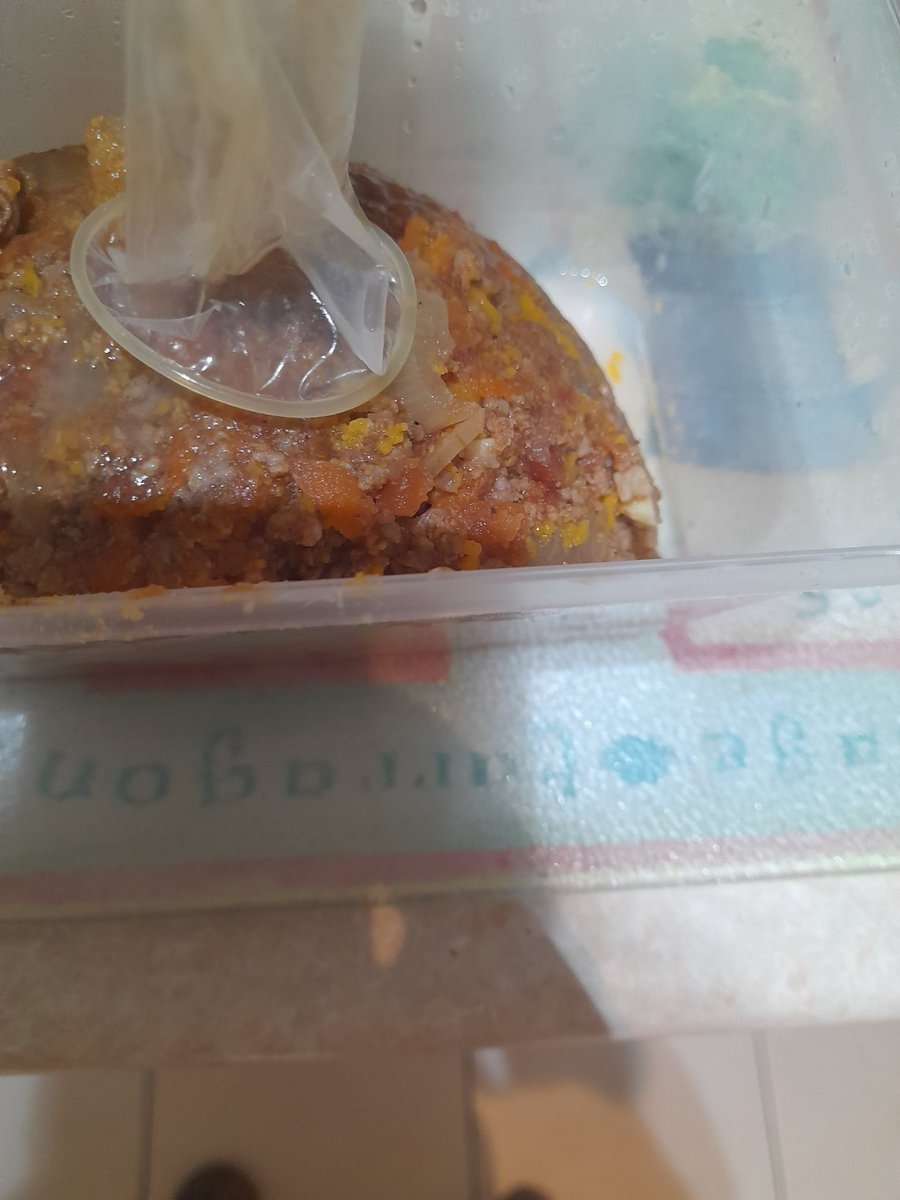 HypnoHedera's tweet photo. Femdom: surrendered to @ivy_miss
Thank You, Mistress Ivy. She rules!    

Owner provided pig cunt with leftover food + She kindly added Sir's used condom.

pig cunt eagerly seasons lunch: lush special cum sauce, yum! #chastity #sph #mindfucked #fuckpig #pig #piggy #hypno #pigfood https://t.co/EVA6XA3oRL
