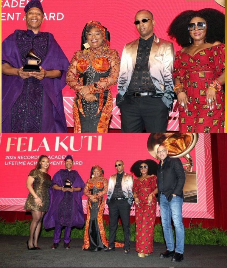 Fela Kuti is officially the first African musician to be awarded a Grammys Lifetime Achievement award

The Award was accepted by the Kuti family in Los Angeles on their father’s behalf. 
#Fela #GRAMMYs