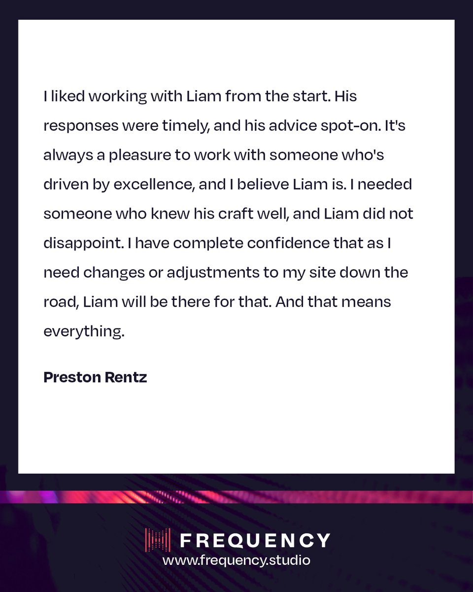 Liam Fitzgerald / frequency.studio tweet media