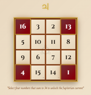In 1514, Albrecht Dürer hid a secret code in plain sight.

His engraving "Melencolia I" contains a 4×4 magic square where EVERY row, column &amp; diagonal sums to 34.

It was believed to cure melancholy (depression)

🜛 Interactive version: 

tabula-jovis-1514.netlify.app