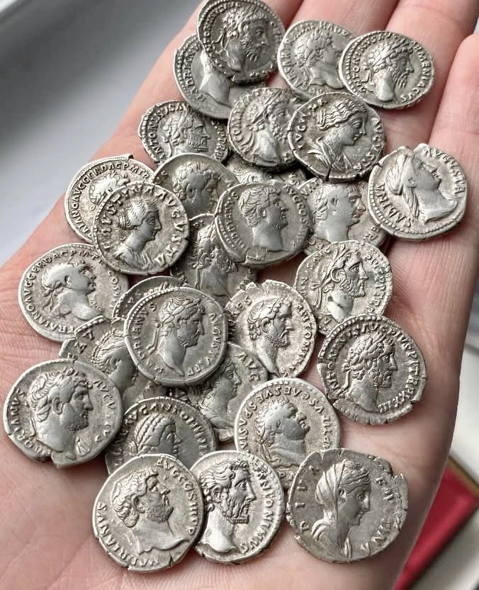 The Roman Empire’s silver coinage, especially the denarius, began with high purity (~95–98%) under Augustus. Debasement started under Nero (64 AD), who reduced weight and silver content to ~90%. Later emperors accelerated the process: Trajan (~80%), Marcus Aurelius (~70%),