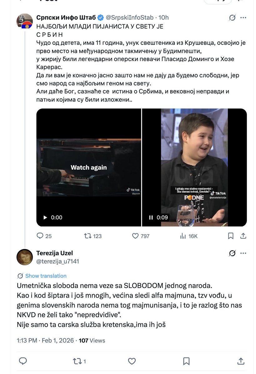 Goluubica's tweet photo. Gen bez majmunisanja protiv carske službe kretenske.
Amilj #nepravda
Voistinu #patnja
Ko pisno #govnostisno
#Pujpikemagarac https://t.co/HkA0CkGlp8